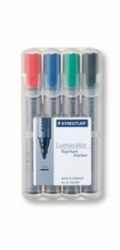Fix na flipchart Staedtler LUMOCOLOR, 4 barvy v pouzdře (STA308)