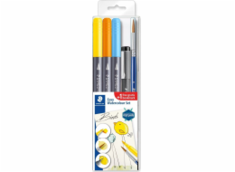Staedtler STAEDTLER Wassermalset Vögel (3Pinselmarkern, 1Pigment Liner