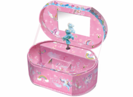 Šperkovnice s hudbou - jednorožec OVÁL