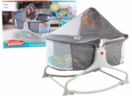 Dětská podložka LeanToys Multifunkční postel Rocker 2v1 Sounds Vibrations Grey