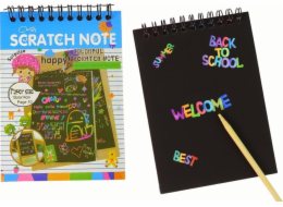 LeanToys Scratch Herní Zápisník pro děti Modrý
