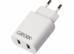 Grixx napájecí adaptér 220V bílý Dual USB A