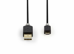 Nedis CCBW60500AT20 - USB 2.0 kabel | A Zástrčka - Micro B Zástrčka | 2 m | Antracit