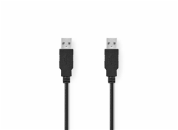 Nedis CCGB60000BK20 - USB 2.0 kabel | A Zástrčka - A Zástrčka | 2 m | Černá barva
