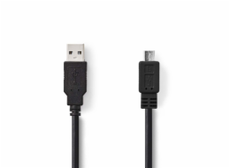 NEDIS kabel USB 2.0/ zástrčka USB-A - zástrčka micro-B/ černý/ box/ 3m