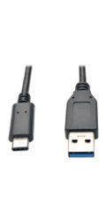 Kabel USB-C / USB-A (Samec/Samec), USB 3.1 Gen 2 (10Gb/s), kompatibilní Thunderbolt 3, 0.9m