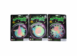 Svítící plastová dekorace - MĚSÍC A HVĚZDY COLOR - 3 druhy