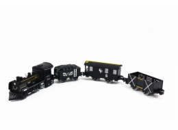 SET Elektrická vláčkodráha - Parní lokomotiva s kouřem, světlem a zvukem na baterie