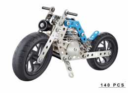 Kovová stavebnice 140 ks - Motorka