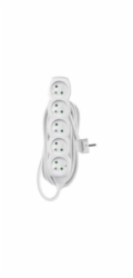 Prodlužovací kabel 7 m / 5 zásuvek / bílý / PVC / 1,5 mm2
