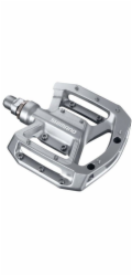 Pedály SHIMANO PD-GR500 bez zarážek a odrazek - stříbrné