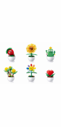 Sluban Flowers M38-B1073  Květiny s očima malé Displej 6 ks