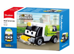 Sluban Power Bricks M38-B1072D Natahovací autíčko s očima Zelená cisterna
