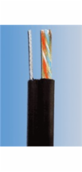 PLANET kabel UTP, drát, 4pár, Cat 5e, PE+PVC venkovní dvouplášť, ocelové nosné lanko, Fca, (balení 305m)