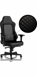 Kancelářská židle Noblechairs Křeslo Noblechairs HERO, přírodní kůže, černá, černé čalounění