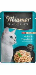 MIAMOR Fine Filets Chicken with tuna in sauce - mokré krmivo pro kočky - 100g
