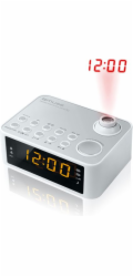 Muse M-178 PW Clock Digital Silver  White