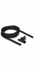 DeLOCK Spirálová hadice s vkládacím nástrojem, 2,5 metru x 20 mm (černá)