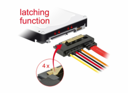 DeLOCK adaptérový kabel SATA 7Pin + Floppy 4Pin > SATA 22Pin