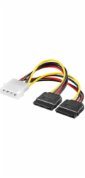 Goobay Power SATA kabel MOLEX (M) - S-ATA (F) x2 13cm 68524 - 68524