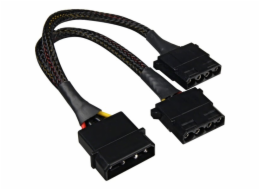 "Y-napájecí kabel 4Pin 5,25"" > 2x 4Pin 5,25"", Y-kabel"