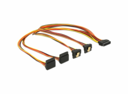 DeLOCK SATA 15Pin > 2x spodní + 2x horní, úhlový, kabel