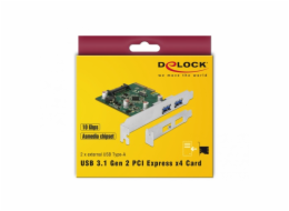 DeLOCK PCIe x4 > 2x ext USB 3.1 Gen2 A, USB řadič