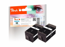 Peach Dvojbalení inkoustu , černý PI300-763 (kompatibilní s HP č. 903XL, T6M15AE)