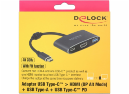 DeLOCK adaptér USB 3.2 Gen 1, zástrčka USB-C > zásuvka USB-A + USB-C + HDMI