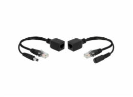 DeLOCK sada pasivního PoE adaptéru RJ-45 > DC 5,5 x 2,1 mm