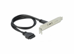 USB 3.2 Gen 1 Slotblende, 19 Pin Buchse > USB-C Buchse