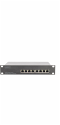 DIGITUS DN-80117 DIGITUS 10 palcový 8 portový gigabitový ethernetový přepínač, L2 + mnagement