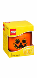 Room Copenhagen LEGO úložná hlava dýně, malá (oranžová/černá)