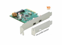 DeLOCK PCIe x4 > 2x externí USB 3.2 Gen 2 Type-C, USB řadič
