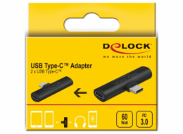 USB 2.0 Adapter, USB-C Stecker 90° > 2x USB-C Buchse