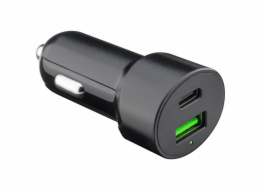 goobay Duální USB rychlonabíječka do auta USB-C PD (Power Delivery)