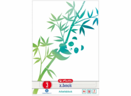 Herlitz 03 Pracovní podložka A4 GREENline 50 listů pravítko 03 motiv panda, vysokoškolská podložka