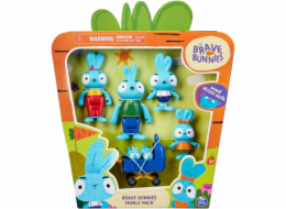 Brave Bunnies Family Balení 5 akčních figurek rodiny králíků, figurka na hraní