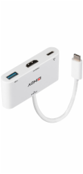 Lindy USB 3.2 Gen 1 multiport hub, USB-C samec > USB-A + USB-C samice + HDMI samice, USB rozbočovač