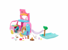 Mattel Barbie Chelsea 2 v 1 karavan, hračkářská autíčka