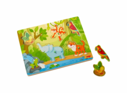 Zvukově poutavé puzzle HABA v džungli