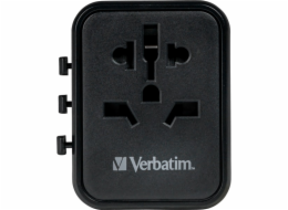 Univerzální cestovní adaptér Verbatim s 1 x USB-C PD 20W 1 USB-A QC 3.0