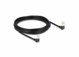 Patch kabel RJ-45 Cat.6a S/FTP, Slim 90° úhlový