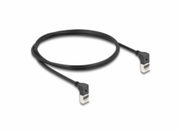 Patch kabel RJ-45 Cat.6a S/FTP, Slim 90° úhlový