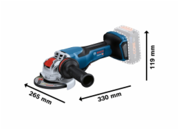 X-LOCK akumulátorová úhlová bruska BITURBO GWX 18V-15 P Professional solo, O 125mm