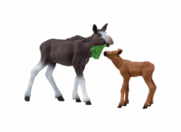 Schleich Schleich Wild Life losí kráva s teletem, figurka jako hračka