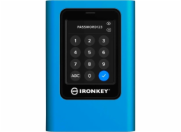 Kingston IronKey Vault Privacy 80 3,84 TB, externí SSD (modro-černý, USB-C 3.2 Gen 1 (5 Gb/s))