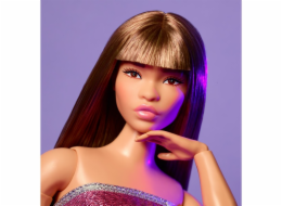Mattel Barbie Signature Looks 24 s hnědými vlasy a panenkou v růžových šatech