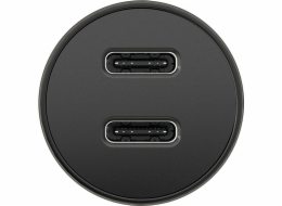 Goobay Dual USB-C rychlonabíječka do auta 30 Watt (černá, 2x USB-C, Power Delivery, 12/24 V)
