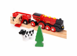 BRIO World Red Lola Farm Train Set, Train